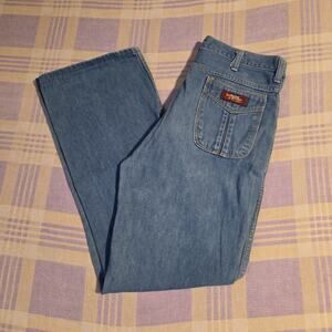 Vintage 70s Wrapid Transit Wrangler Big Bell Bottom Jeans Flare Rare Talon USA
